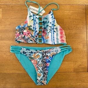 TiniBikini Reversible Floral Bikini Size SL